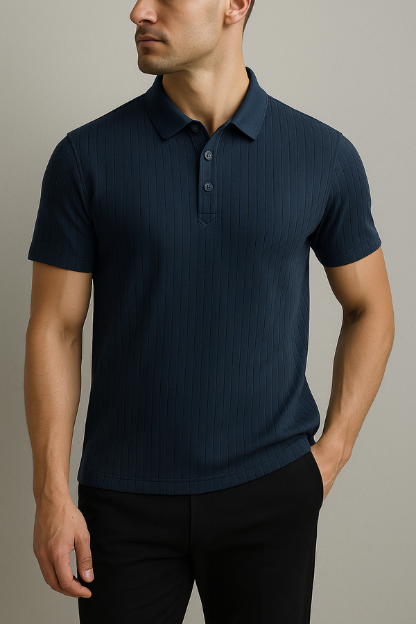 Men's Ice Silk Polo Shirt, Lapel, Hollow, Short-Sleeved, Breathable, Business Fashion T-Shirt, Men's Brand Clothing, Summer, New