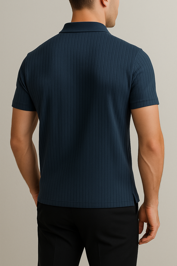 Men's Ice Silk Polo Shirt, Lapel, Hollow, Short-Sleeved, Breathable, Business Fashion T-Shirt, Men's Brand Clothing, Summer, New